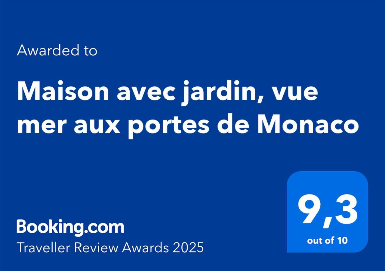 Maison Avec Jardin, Vue Mer Aux Portes De Monaco Beausoleil Dış mekan fotoğraf